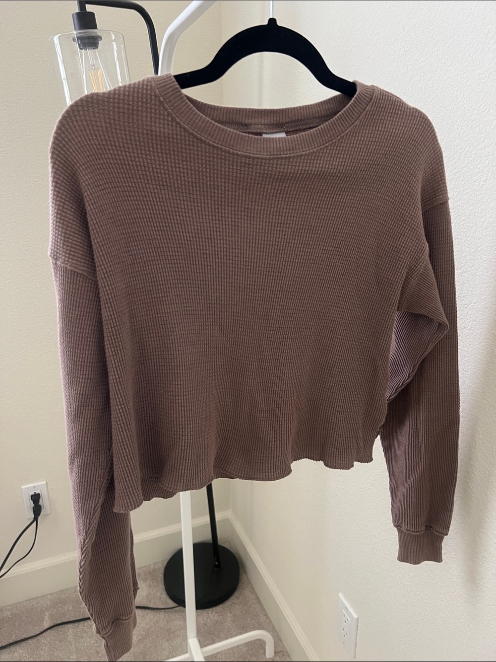 Aritzia Waffle Crew Boxy Longsleeve